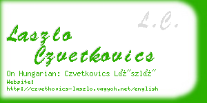 laszlo czvetkovics business card